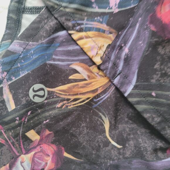 Lululemon Speed Up Mid-Rise Lined Short 4"Veiled Floral Black Multi Size 4 - Picture 11 of 13
